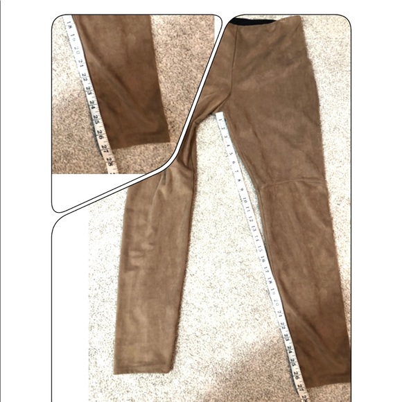 LYSSE HIGH WAIST TAN FAUX SUEDE LEGGING PANTS - Picture 11 of 11